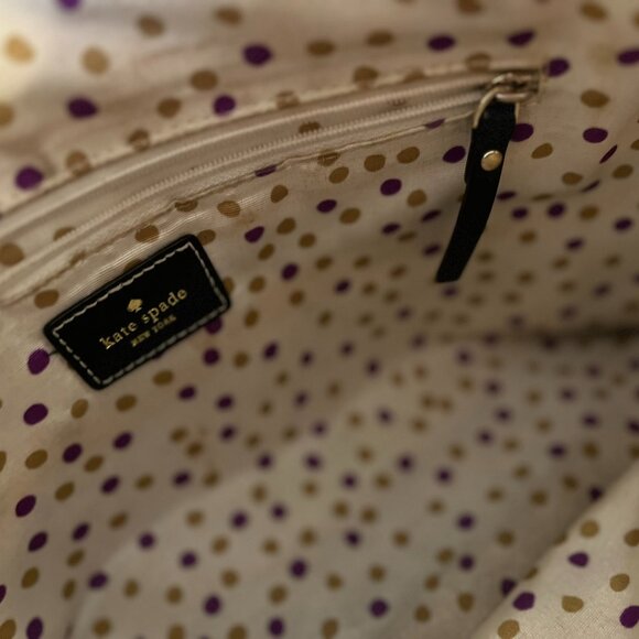 Kate Spade Black/Porcelain Leather Rachelle Berkeley Lane Satchel Tote Handbag - Picture 13 of 14